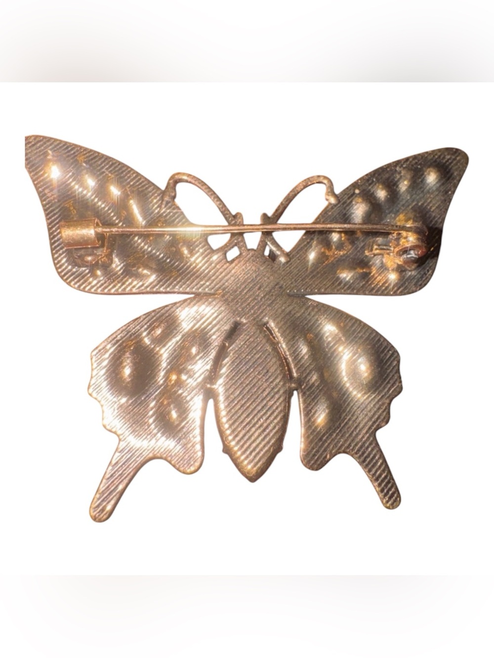 Multicolor Crystal Butterfly Brooch - Women's Jewelry - Picture 3 of 5